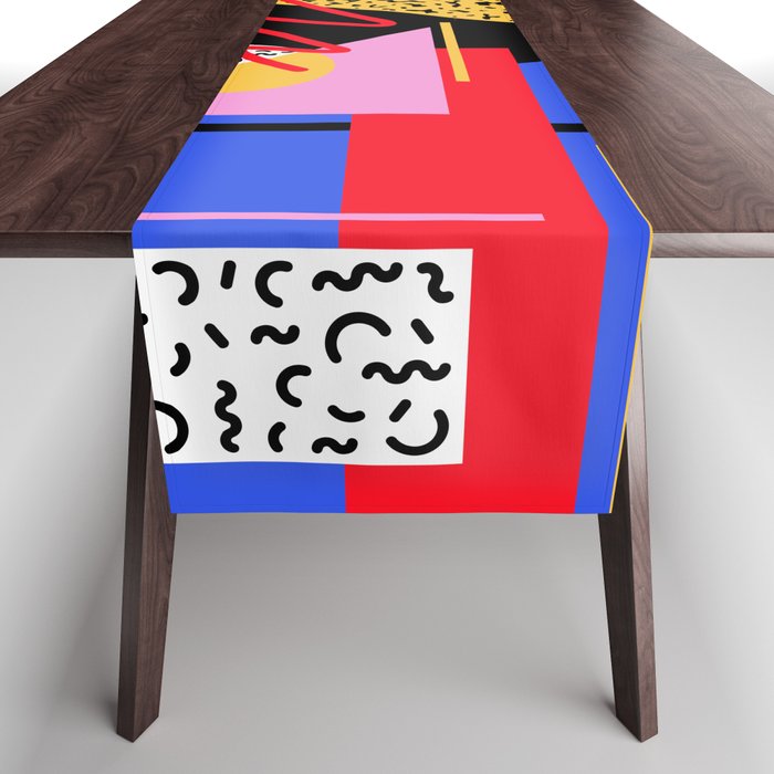 Memphis pattern 106 - 80s / 90s Retro Table Runner Gallery Image 1