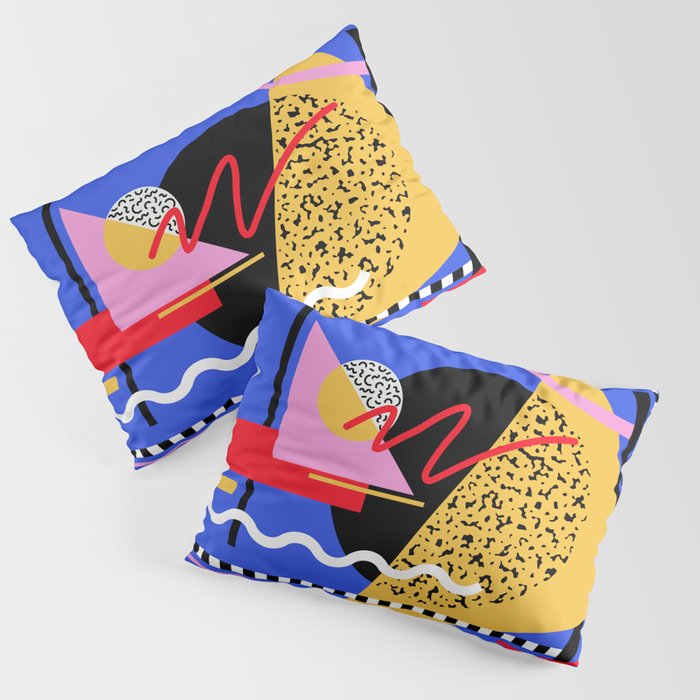 Memphis pattern 106 - 80s / 90s Retro Pillow Sham Gallery Image 3