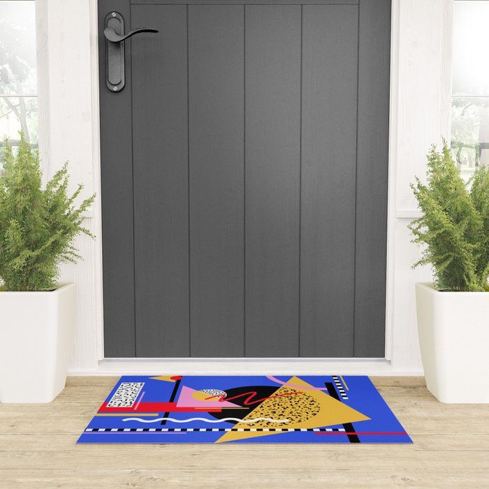 Memphis pattern 106 - 80s / 90s Retro Welcome Mat Gallery Image 3