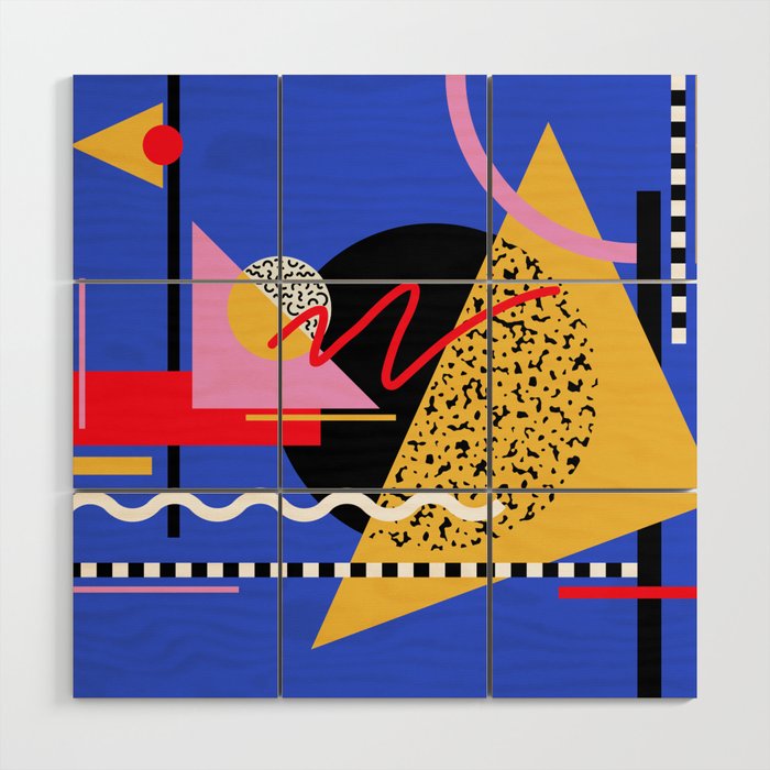 Memphis pattern 106 - 80s / 90s Retro Wood Wall Art Gallery Image 1