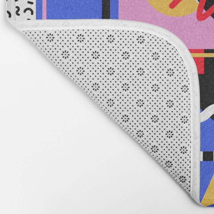 Memphis pattern 106 - 80s / 90s Retro Bath Mat Gallery Image 2