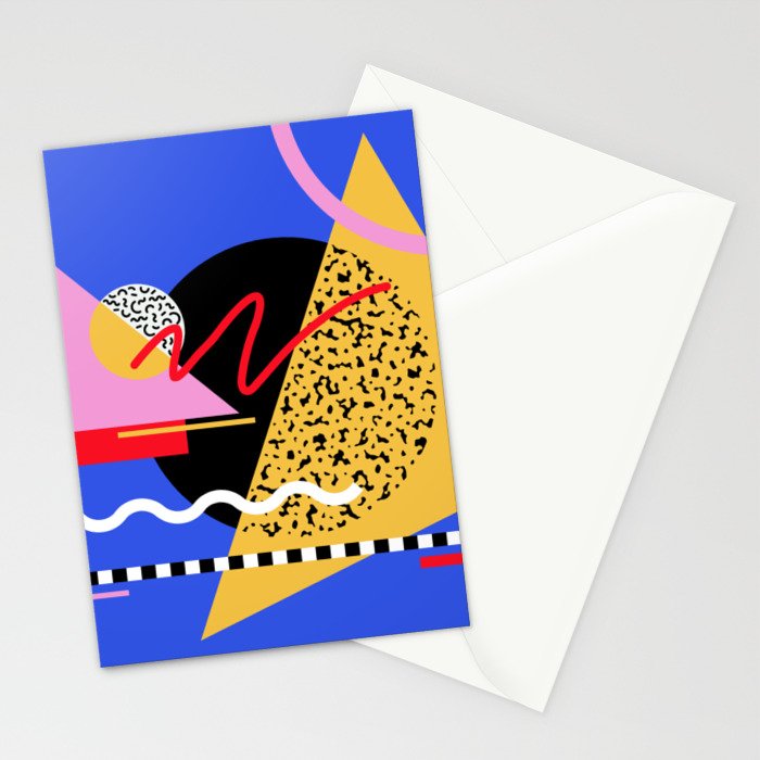 Memphis pattern 106 - 80s / 90s Retro Stationery Card Gallery Image 2
