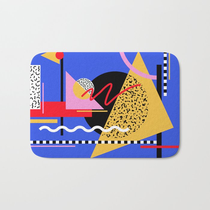 Memphis pattern 106 - 80s / 90s Retro Bath Mat Gallery Image 1