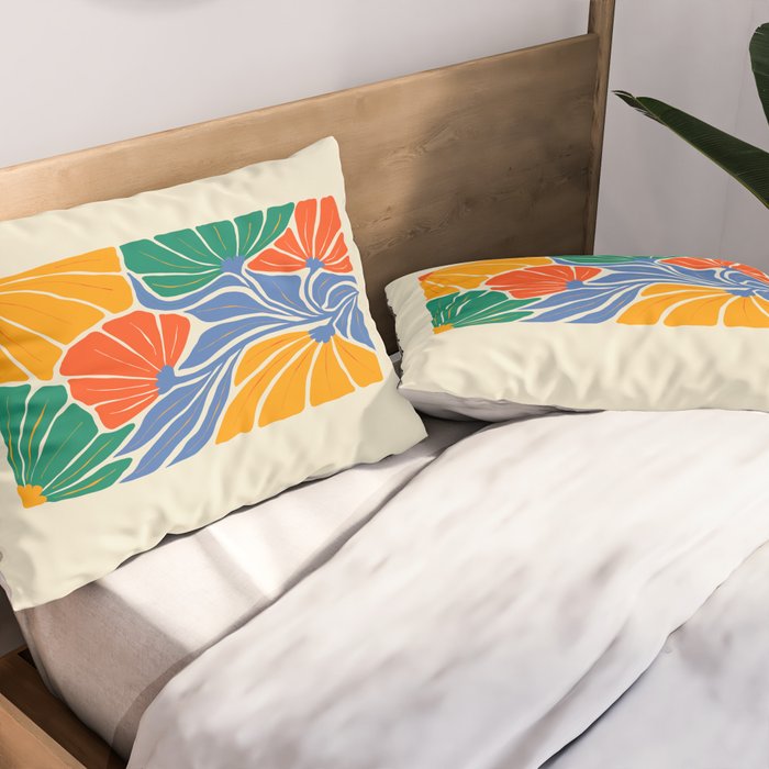 Starlight Summer: Matisse Foliage | Flower Market 002 Pillow Sham Gallery Image 2