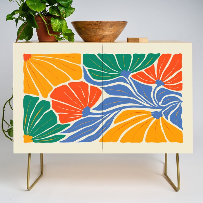 Starlight Summer: Matisse Foliage | Flower Market 002 Credenza Gallery Image 1