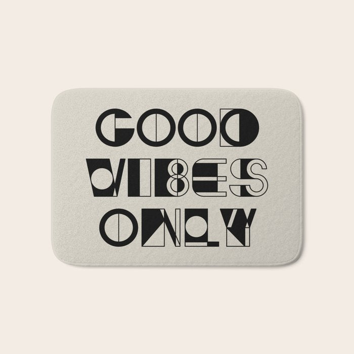 GOOD VIBES ONLY Bath Mat Gallery Image 1