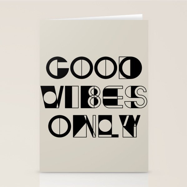 GOOD VIBES ONLY Stationery Card Gallery Image 2