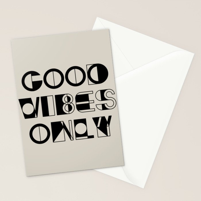 GOOD VIBES ONLY Stationery Card Gallery Image 2