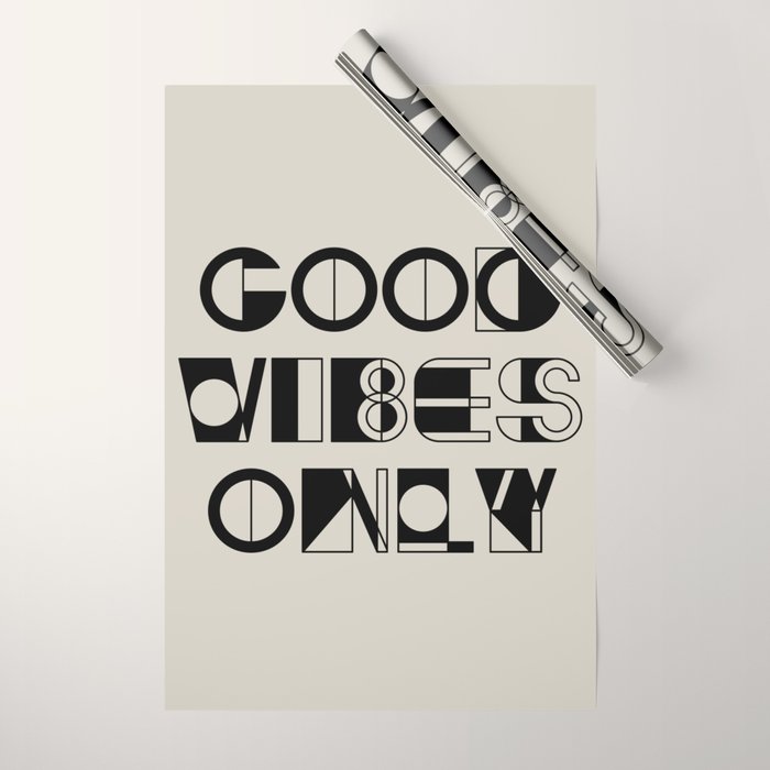 GOOD VIBES ONLY Wrapping Paper Gallery Image 1