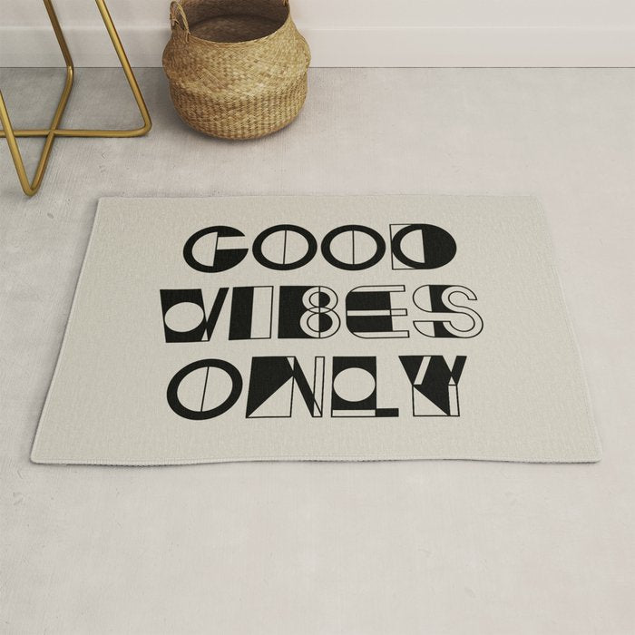 GOOD VIBES ONLY Rug Gallery Image 1