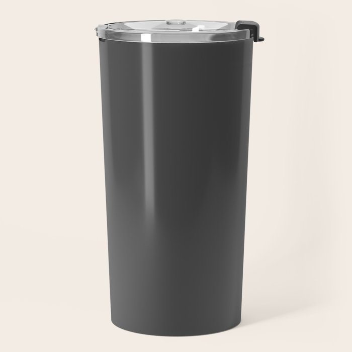 Stone Grey Solid Color Travel Mug Gallery Image 2