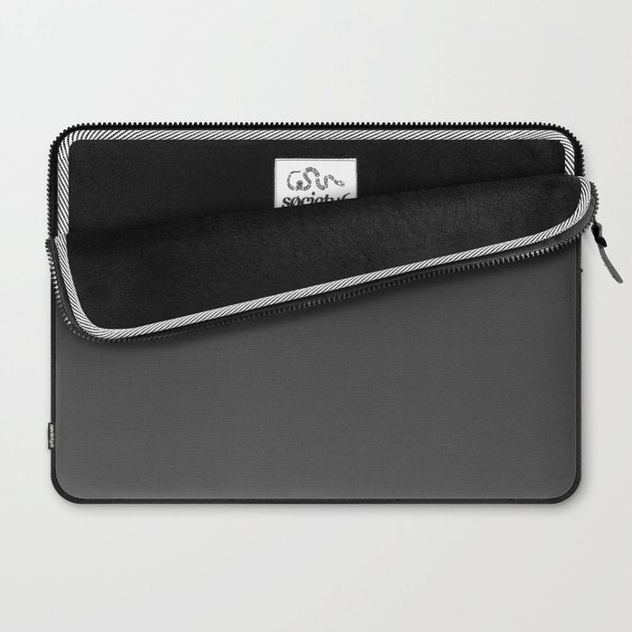 Stone Grey Solid Color Laptop Sleeve Gallery Image 2