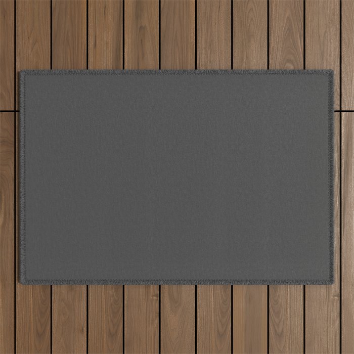 Stone Grey Solid Color Outdoor Rug Gallery Image 1