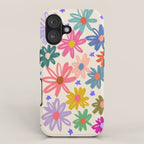 Bright Flowers and Stars iPhone Case Gallery Image 1