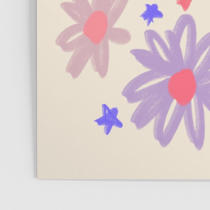 Bright Flowers and Stars Poster Gallery Image 3