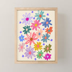 Bright Flowers and Stars Mini Art Print Gallery Image 1