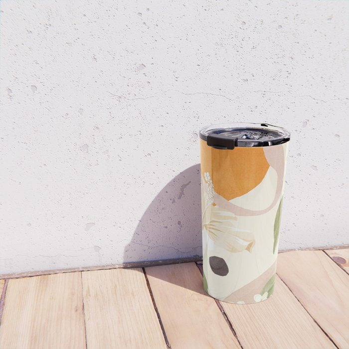 Colorful Flower Design 4 Travel Mug Gallery Image 4