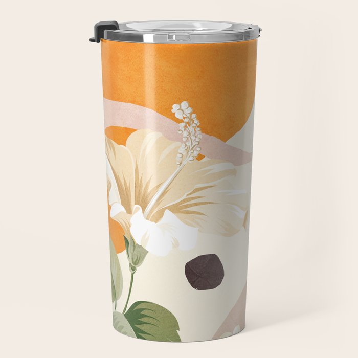 Colorful Flower Design 4 Travel Mug Gallery Image 3