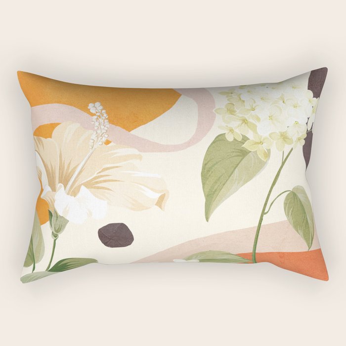 Colorful Flower Design 4 Rectangular Pillow Gallery Image 2