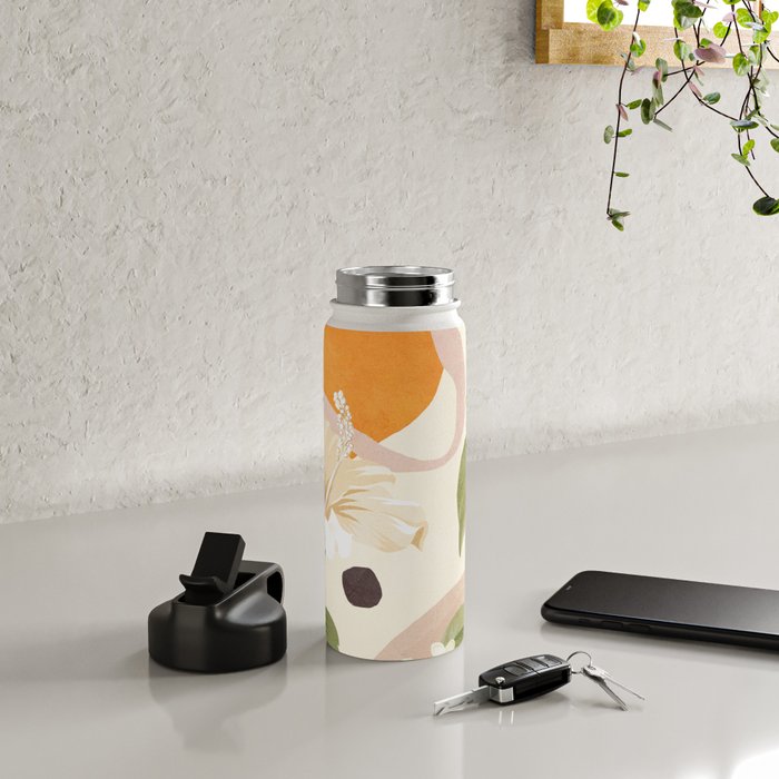 Colorful Flower Design 4 Water Bottle Gallery Image 4