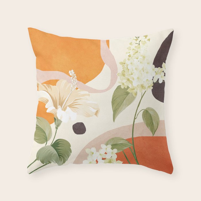 Colorful Flower Design 4 Throw Pillow Gallery Image 6