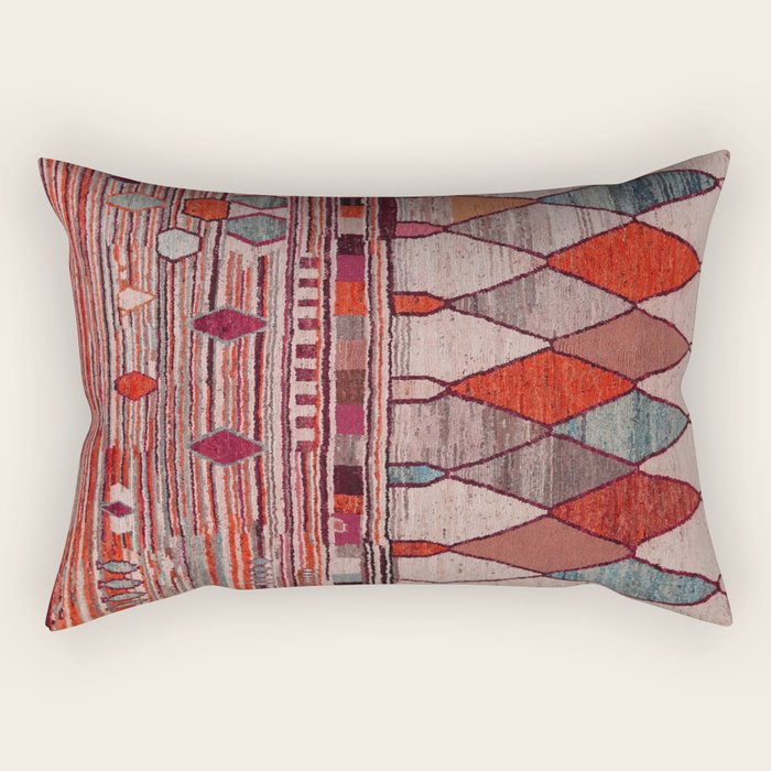 Earthy Berber Geometry Rectangular Pillow Gallery Image 2