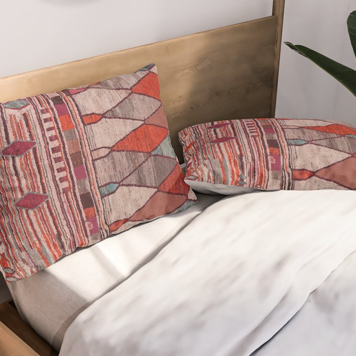 Earthy Berber Geometry Pillow Sham Gallery Image 2