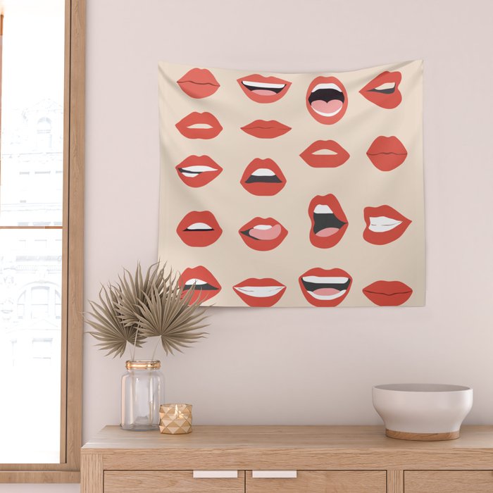 Lips III Wall Tapestry Gallery Image 2