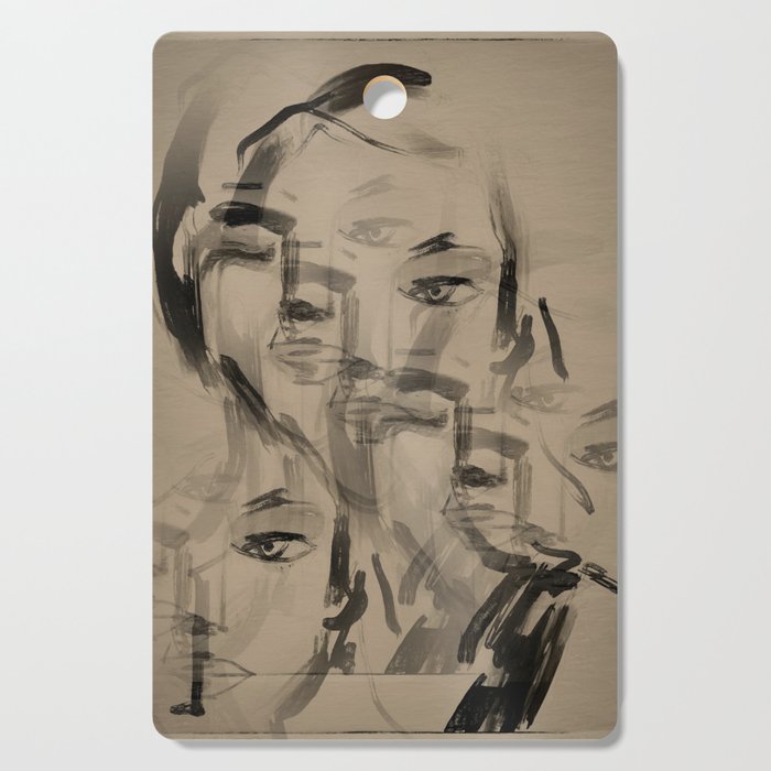 Abstract Portrait 3 Cutting Board Gallery Image 1
