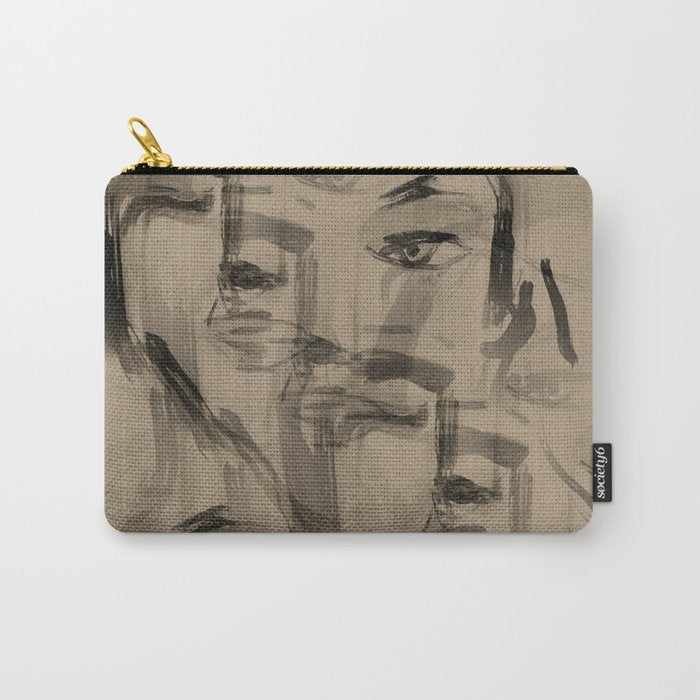 Abstract Portrait 3 Carry All Pouch Gallery Image 1