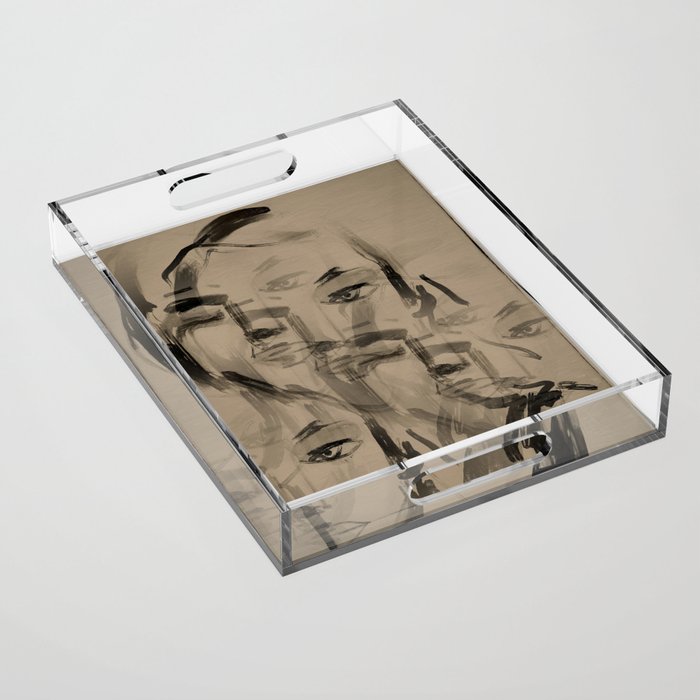 Abstract Portrait 3 Acrylic Tray Gallery Image 1
