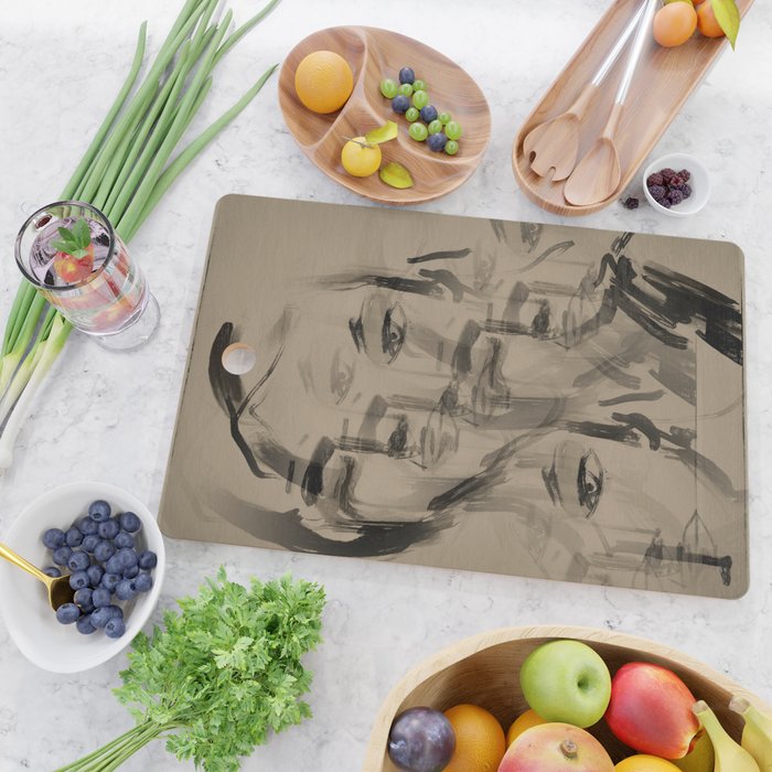 Abstract Portrait 3 Cutting Board Gallery Image 2