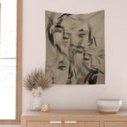 Abstract Portrait 3 Wall Tapestry Gallery Image 2