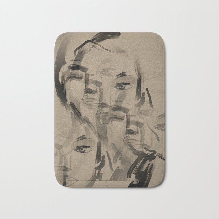 Abstract Portrait 3 Bath Mat Gallery Image 1