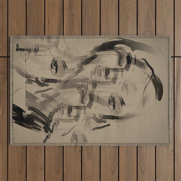 Abstract Portrait 3 Outdoor Rug Gallery Image 1