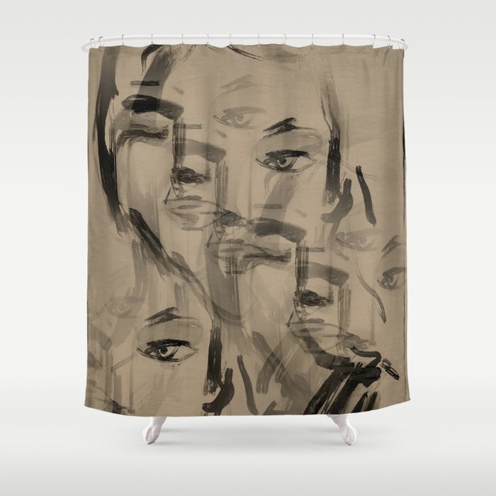 Abstract Portrait 3 Shower Curtain Gallery Image 1
