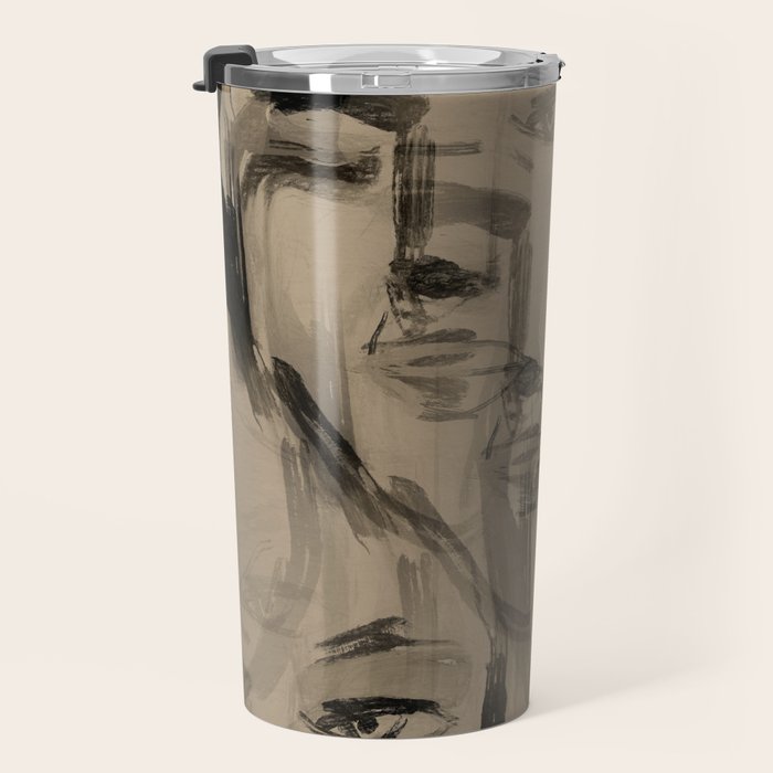 Abstract Portrait 3 Travel Mug Gallery Image 3