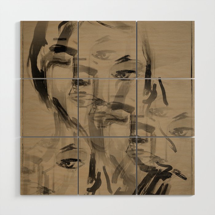 Abstract Portrait 3 Wood Wall Art Gallery Image 1