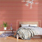 Retro Harlequin Colorful Mid Century Geometric Pattern Pink Orange Yellow Wallpaper Gallery Image 3