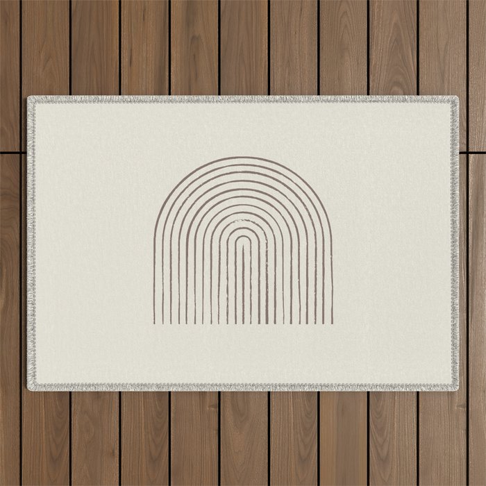 Arch Gray Pink Outdoor Rug Gallery Image 1
