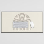 Arch Gray Pink Desk Mat Gallery Image 1