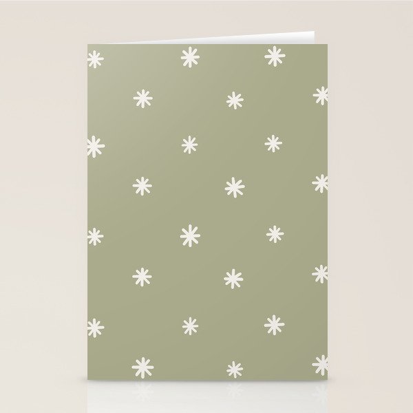 Sparkles Sage Green Stationery Card Gallery Image 2