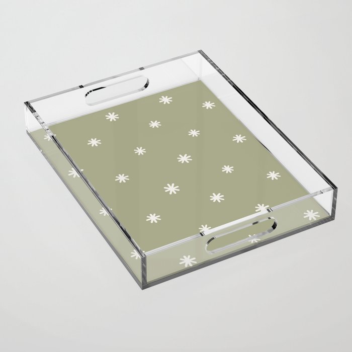 Sparkles Sage Green Acrylic Tray Gallery Image 1