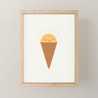 Sunshine Ice Cream Cone Mini Art Print Gallery Image 1