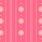 Daisy Stripes Pattern in Pink and Cream Coffee Mug Gallery Image 2