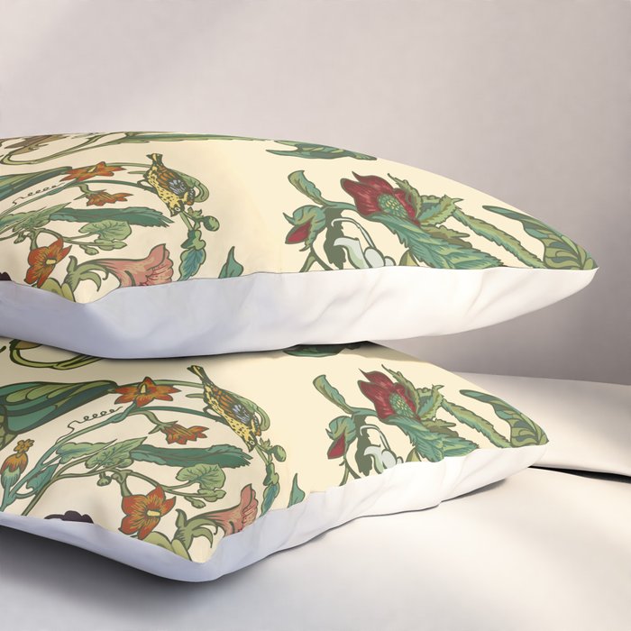 Botanical English Bulldog Pillow Sham Gallery Image 3