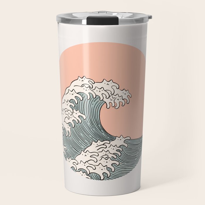 Cat Landscape 201: The Cat Wave Travel Mug Gallery Image 1