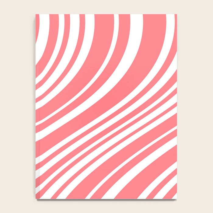 Wavy Stripes XXXII - Coral Pink Notebook Gallery Image 4