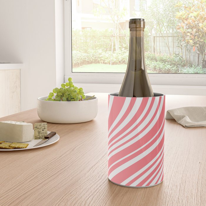 Wavy Stripes XXXII - Coral Pink Wine Chiller Gallery Image 4