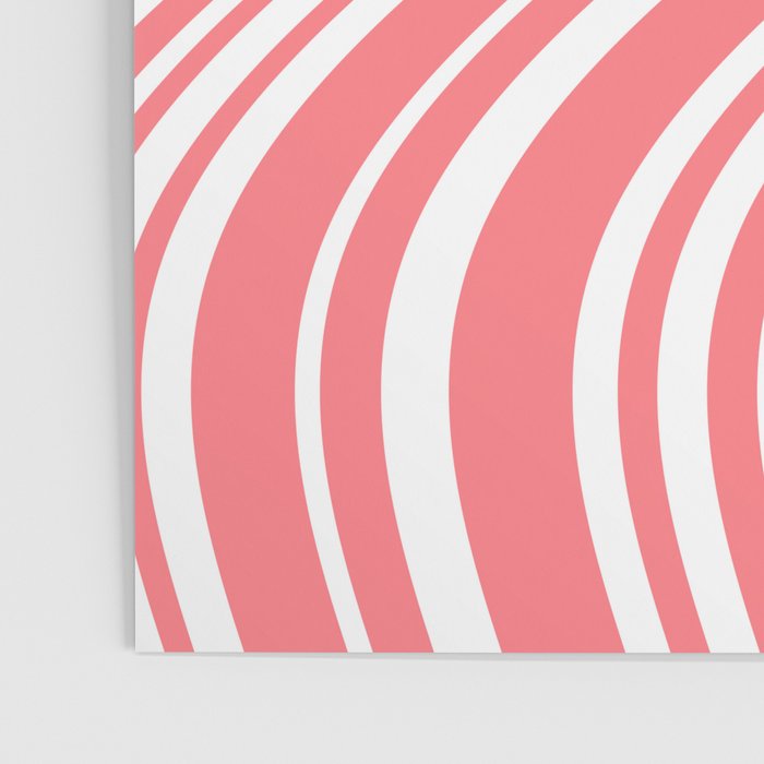 Wavy Stripes XXXII - Coral Pink Poster Gallery Image 3